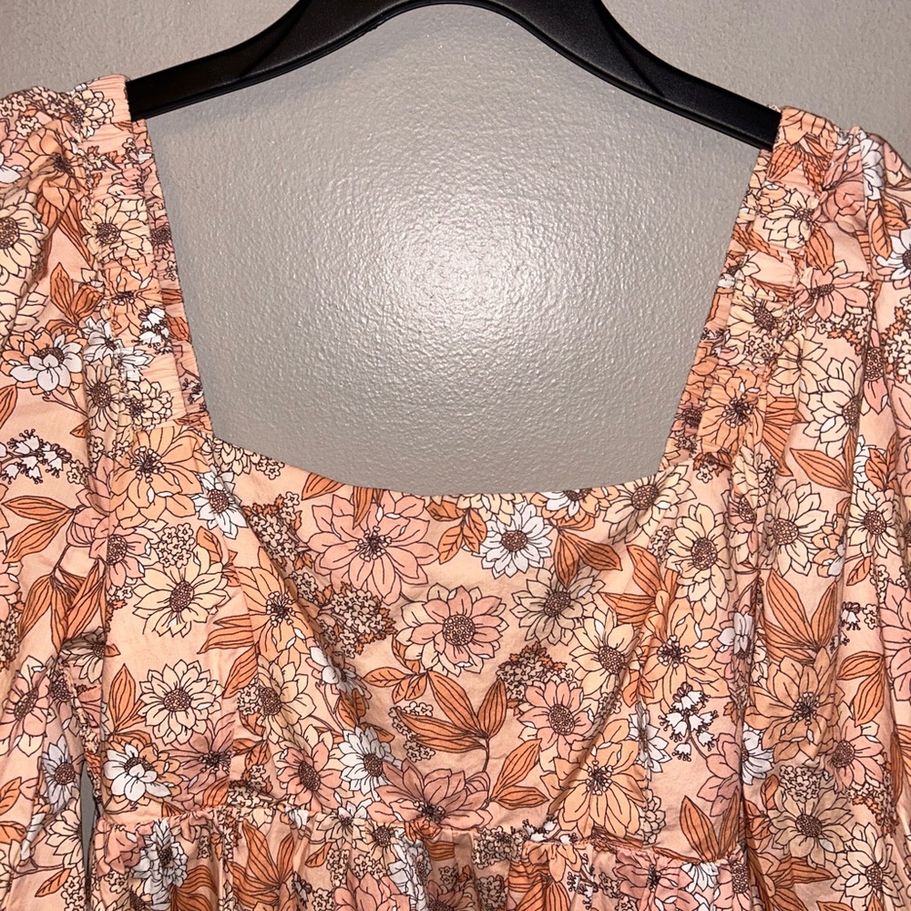 J. Crew dress - square neck cotton poplin in print “zinnia floral” - Picture 5 of 12
